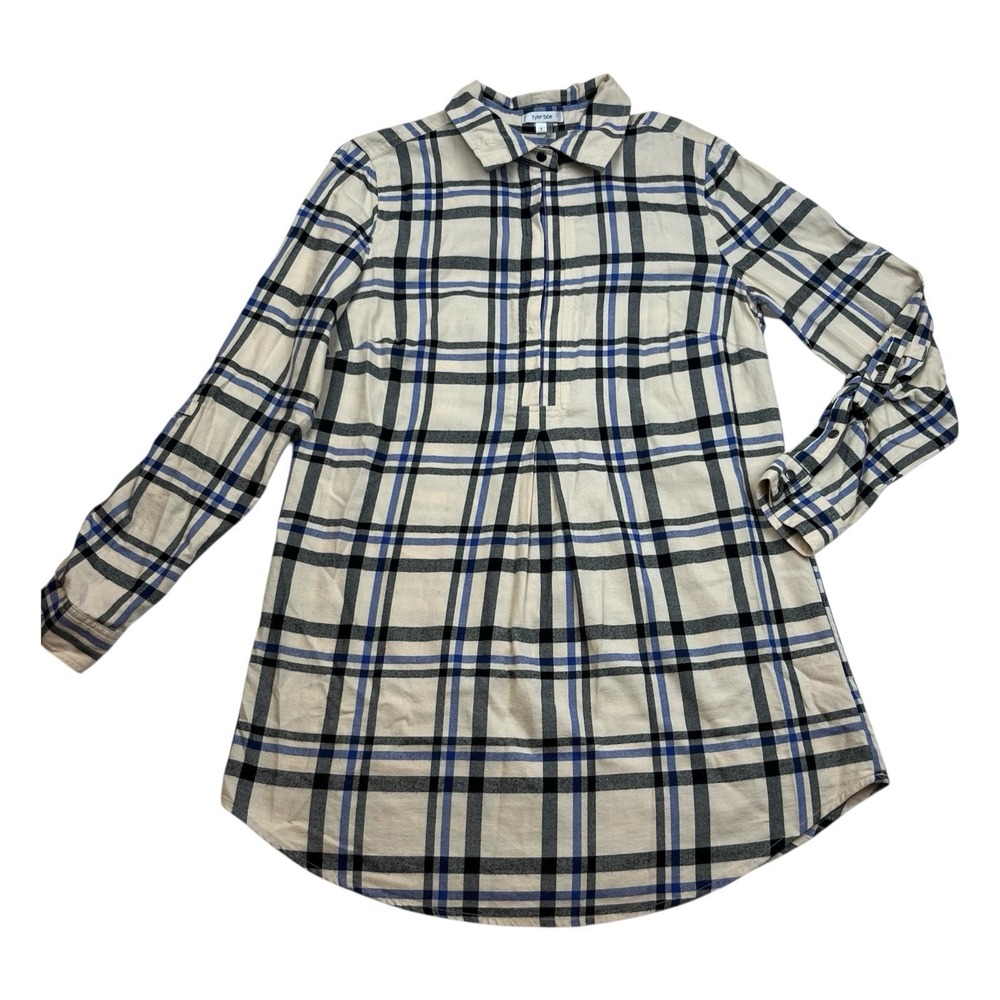 Tyler Boe Plaid Popover Tunic‎ Top S
